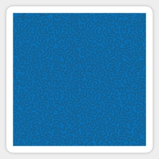 Pattern of blue worm lines Sticker